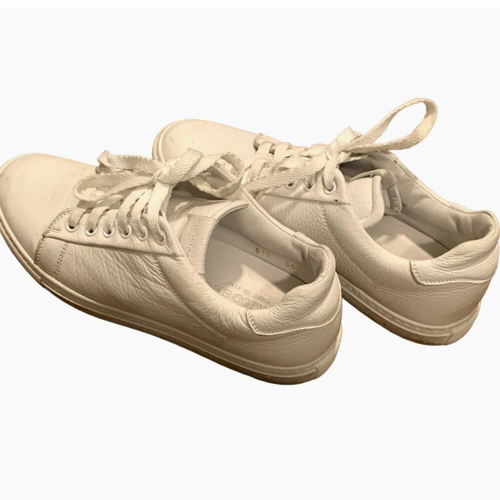 SCAROSSO Italian White Leather Sneakers SZ 36 EU / 6 US